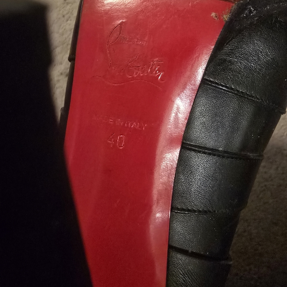 Black Leather Women's Heels - Picture 5 of 5